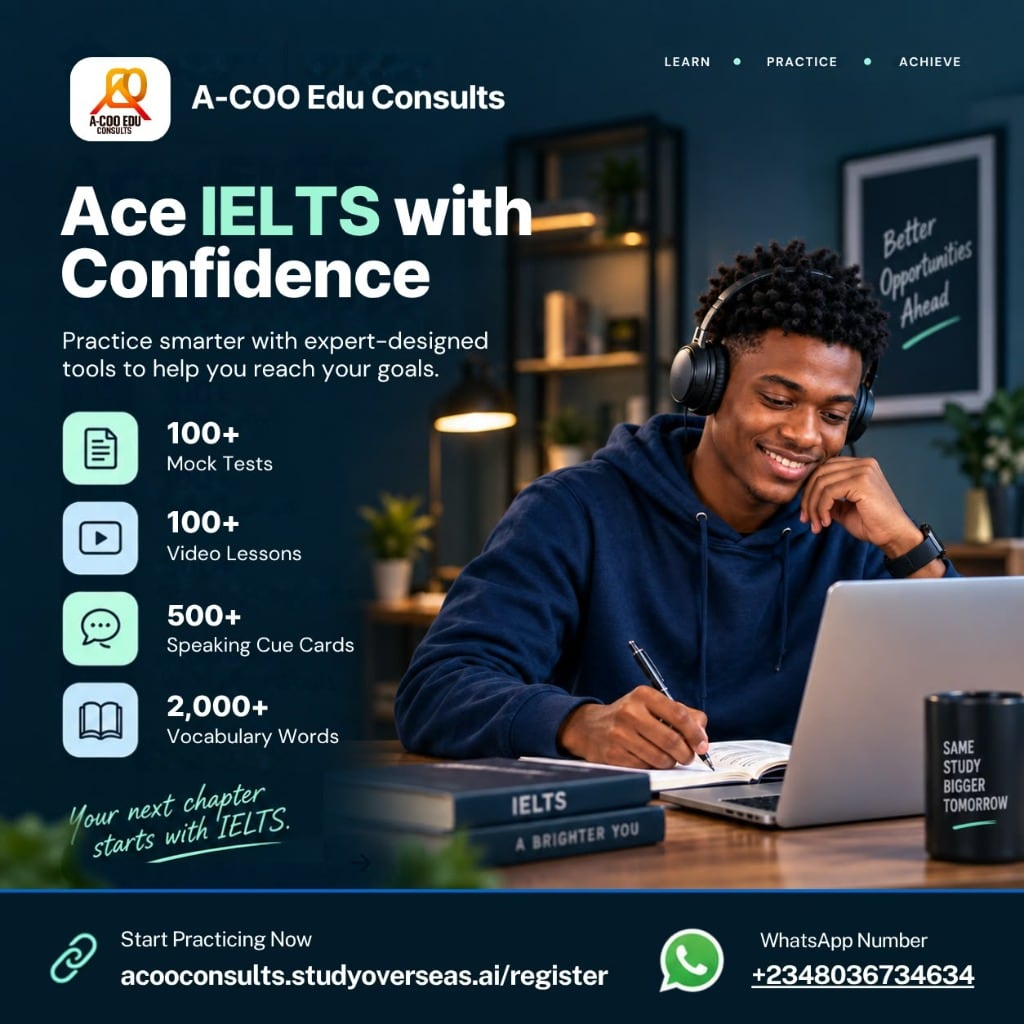 Ace IELTS with Confidence — A-COO Edu Consults